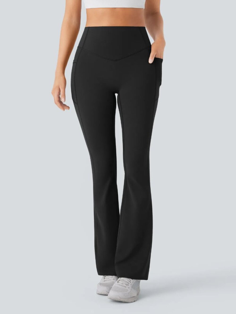 Women's XS UltraTall Blk Halara UltraSculpt High Waisted Bootcut Leggings 50%off